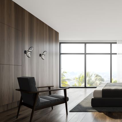 LED väggbelysning TESORO LED/15W/230V svart