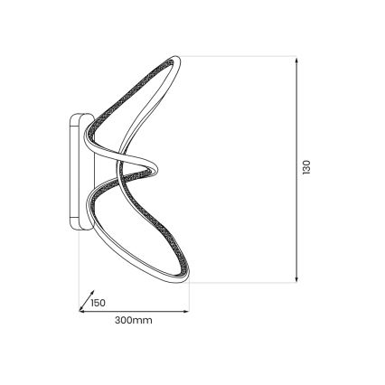 LED väggbelysning TESORO LED/15W/230V svart