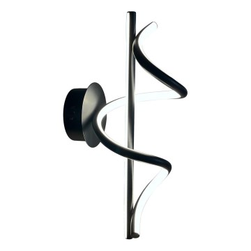 LED väggbelysning TWIST LED/12W/230V svart