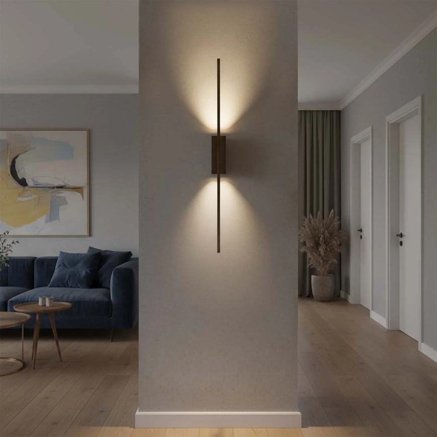 LED vägglampa AISHA LED/12W/230V 4000K 80 cm svart