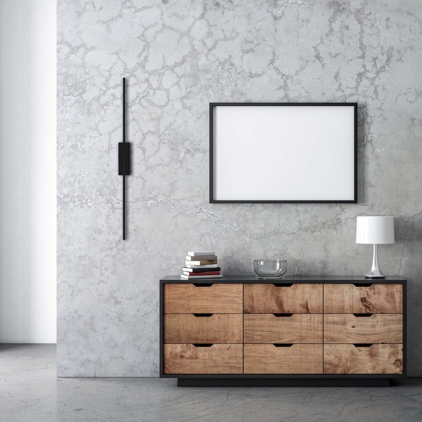 LED vägglampa AISHA LED/12W/230V 4000K 80 cm svart