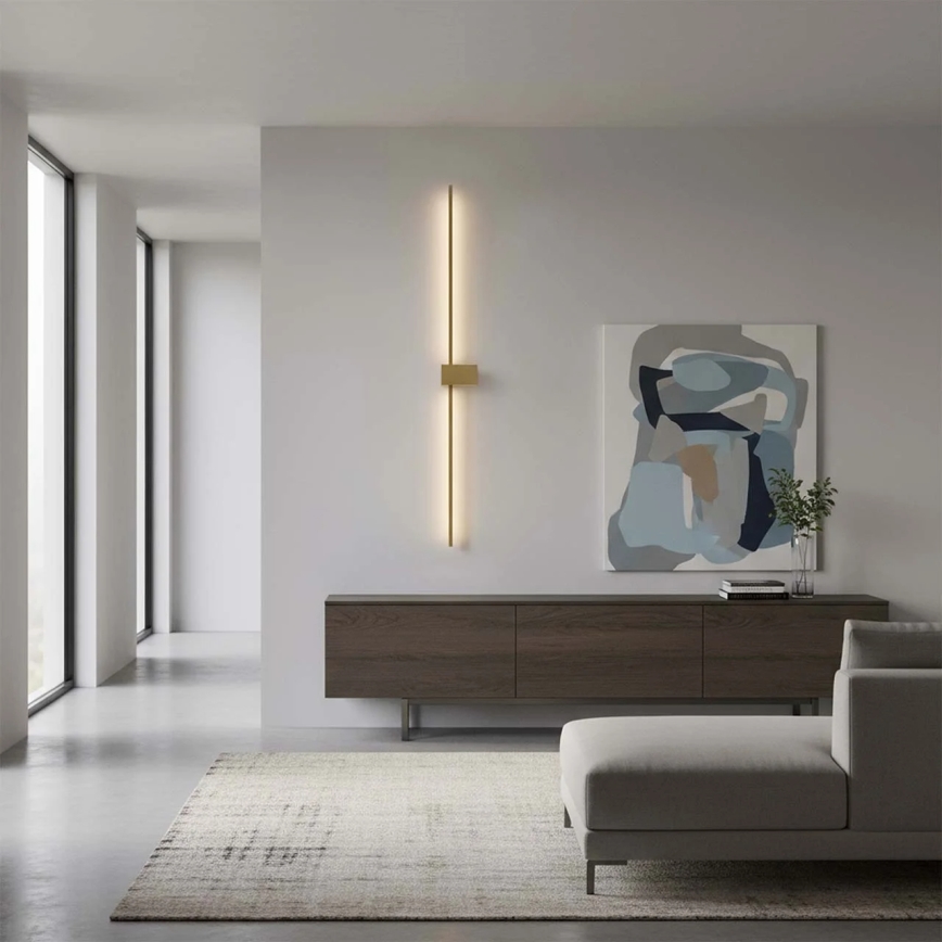 LED-vägglampa AISHA LED/20W/230V 4000K 120 cm guldfärgad