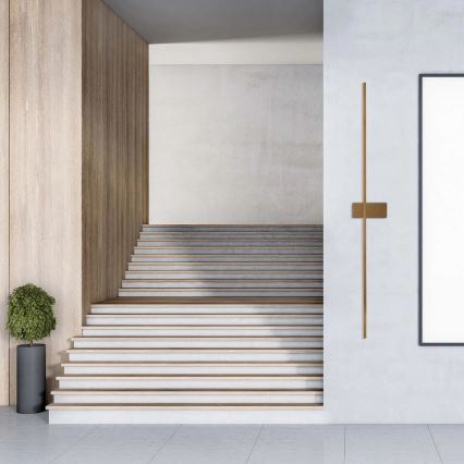 LED-vägglampa AISHA LED/20W/230V 4000K 120 cm guldfärgad