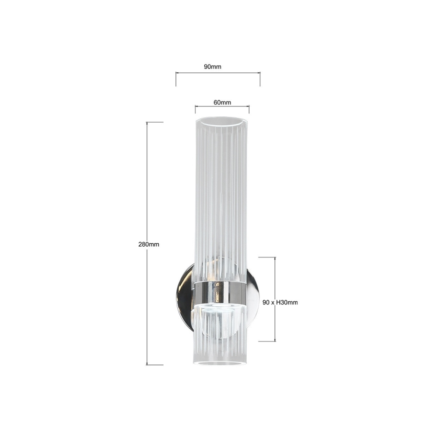 LED-vägglampa AMBIENTE LED/6W/230V 3000/4000/6000K blank krom