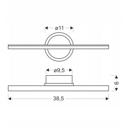 LED vägglampa BATUTA LED/10W/230V brun