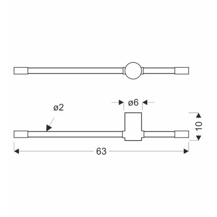 LED-vägglampa BATUTA LED/14W/230V i guld
