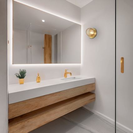 LED-vägglampa BOLLA LED/3W/230V guld/rökbeige