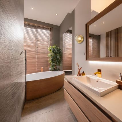 LED-vägglampa BOLLA LED/3W/230V guld/rökbeige