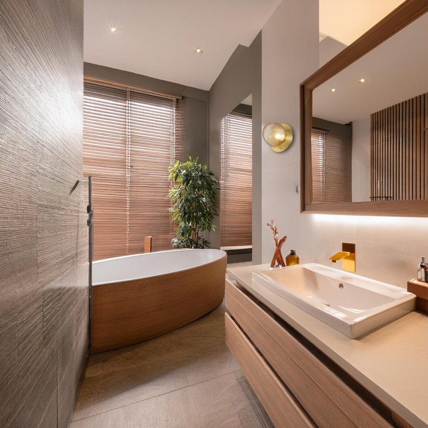 LED-vägglampa BOLLA LED/3W/230V guld/rökbeige