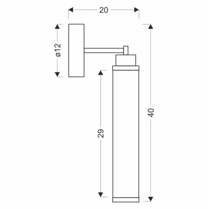 LED-vägglampa CORTE LED/10W/230V svart