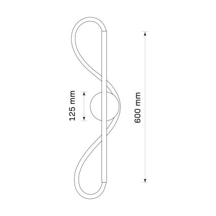 LED-vägglampa EMMA LED/19W/230V guldig