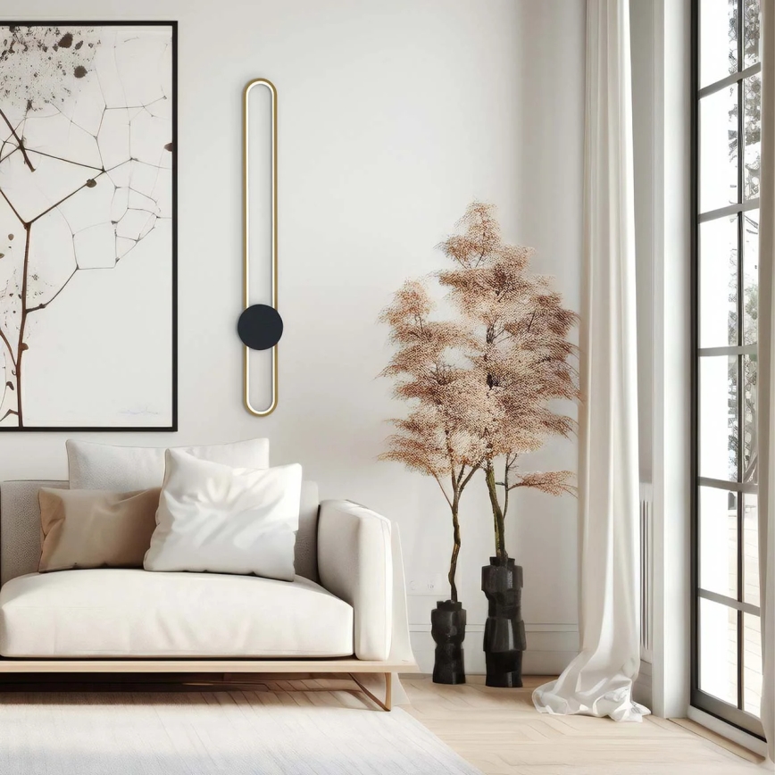 LED-vägglampa FLORENTYNA LED/24W/230V 4000K guld/svart