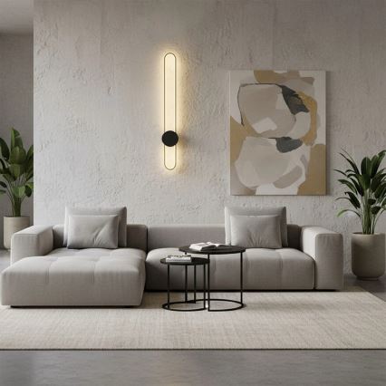 LED-vägglampa FLORENTYNA LED/24W/230V 4000K guld/svart