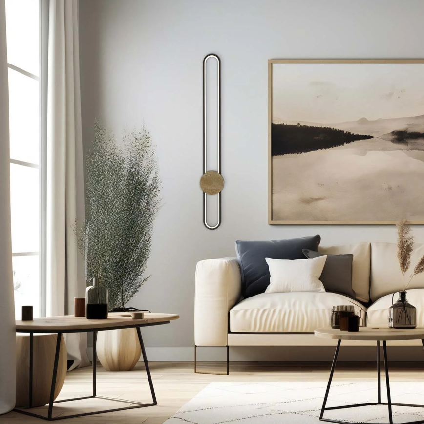 LED-vägglampa FLORENTYNA LED/24W/230V 4000K svart/beige