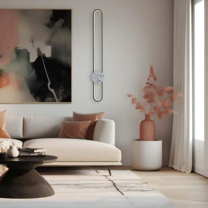 LED Vägglampa FLORENTYNA LED/24W/230V 4000K svart/vit