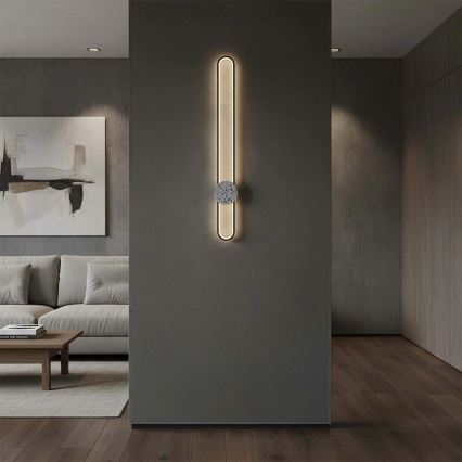 LED Vägglampa FLORENTYNA LED/24W/230V 4000K svart/vit