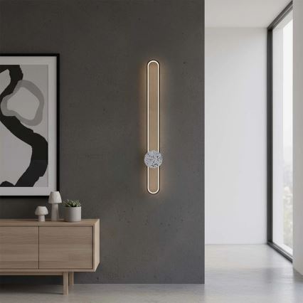 LED Vägglampa FLORENTYNA LED/24W/230V 4000K svart/vit