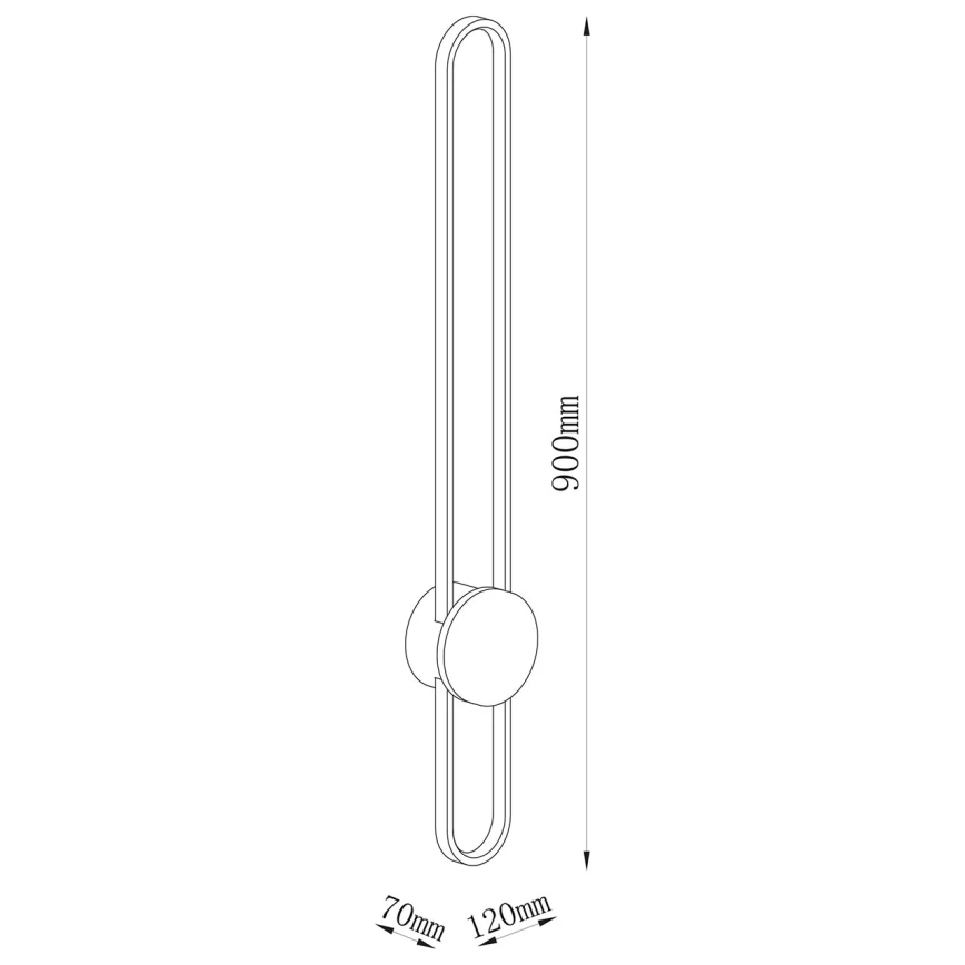 LED Vägglampa FLORENTYNA LED/24W/230V 4000K svart/vit