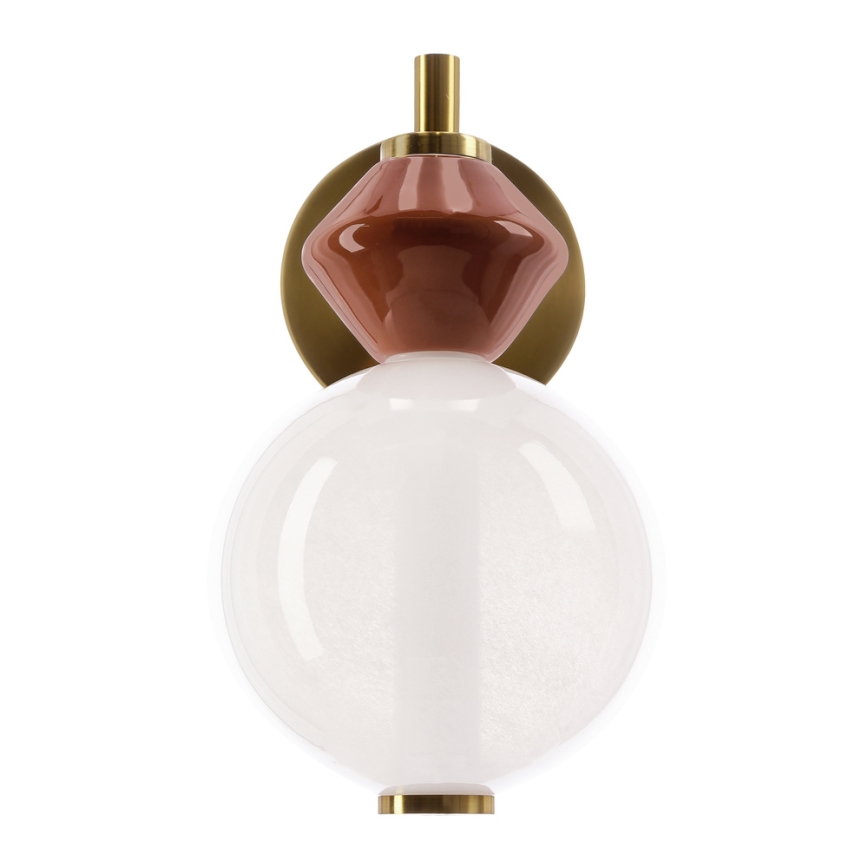 LED-vägglampa FLORES LED/7W/230V guld/brun