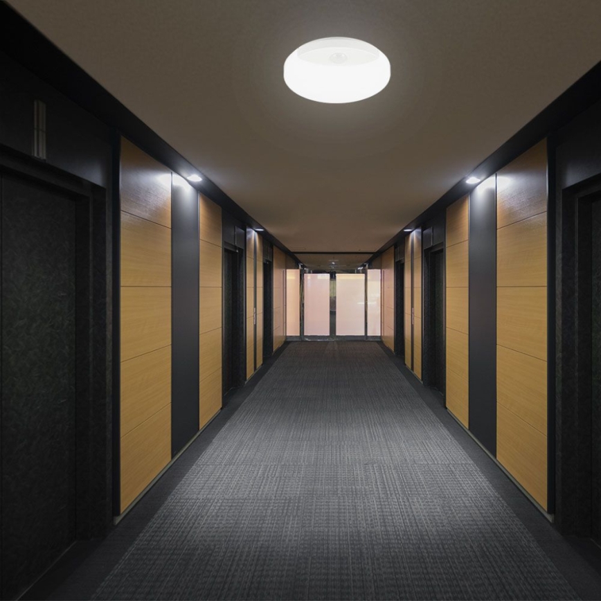 LED Vägglampa för badrum med sensor SAMSUNG CHIP LED/15W/230V 3000/4000/6000K IP44 vit