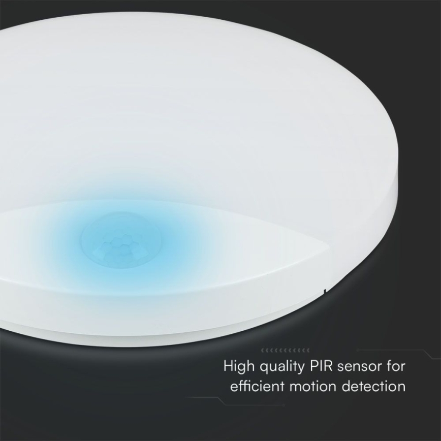 LED Vägglampa för badrum med sensor SAMSUNG CHIP LED/15W/230V 3000/4000/6000K IP44 vit