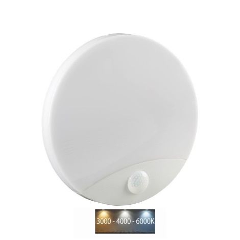 LED Vägglampa för badrum med sensor LED/15W/230V 3000/4000/6000K IP44 vit