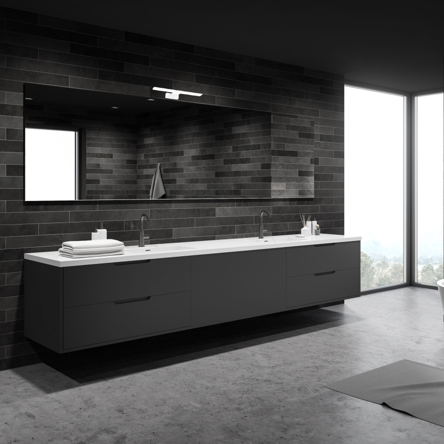 LED-vägglampa för badrum SHINE LED/7W/230V 30 cm IP44 vit