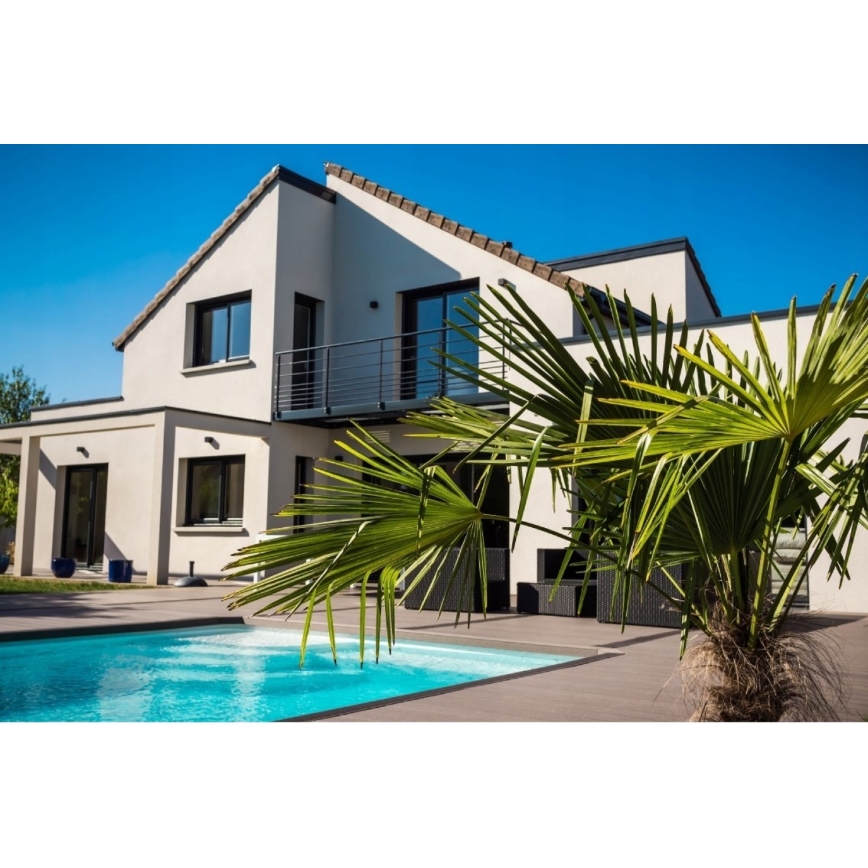 LED Vägglampa för utomhusbruk 2xLED/3W/230V IP54 svart