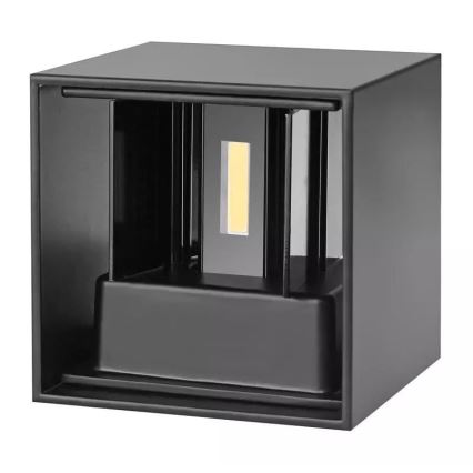 LED Vägglampa för utomhusbruk 2xLED/3W/230V IP54 svart