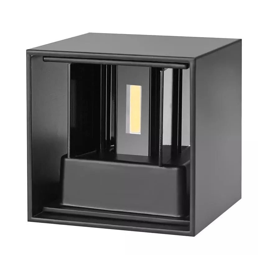 LED Vägglampa för utomhusbruk 2xLED/3W/230V IP54 svart