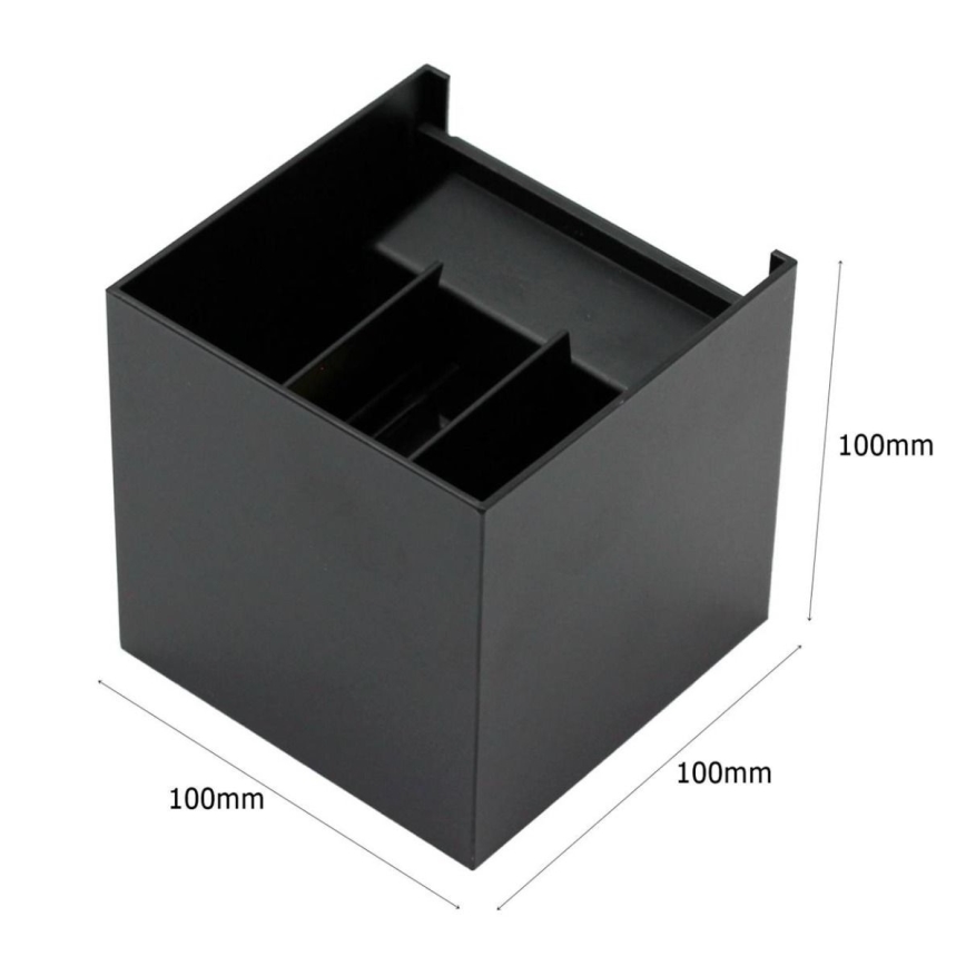 LED Vägglampa för utomhusbruk 2xLED/3W/230V IP54 svart