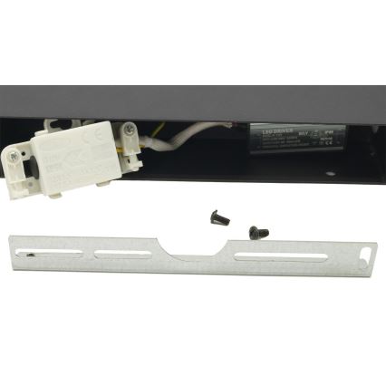 LED Flexibel vägglampa för utomhusbruk 2xLED/4W/230V IP54 30 cm svart