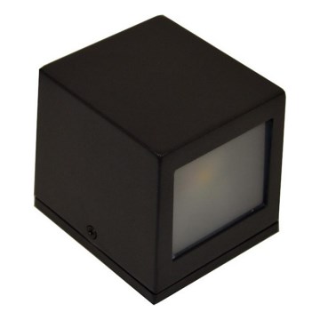 LED vägglampa för utomhusbruk 2xLED/5W/230V 4000K IP54 svart