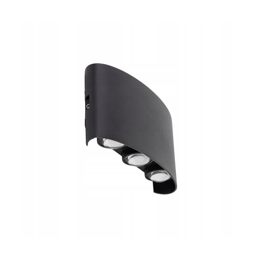 LED vägglampa för utomhusbruk ARROW 6xLED/1W/230V IP54 svart