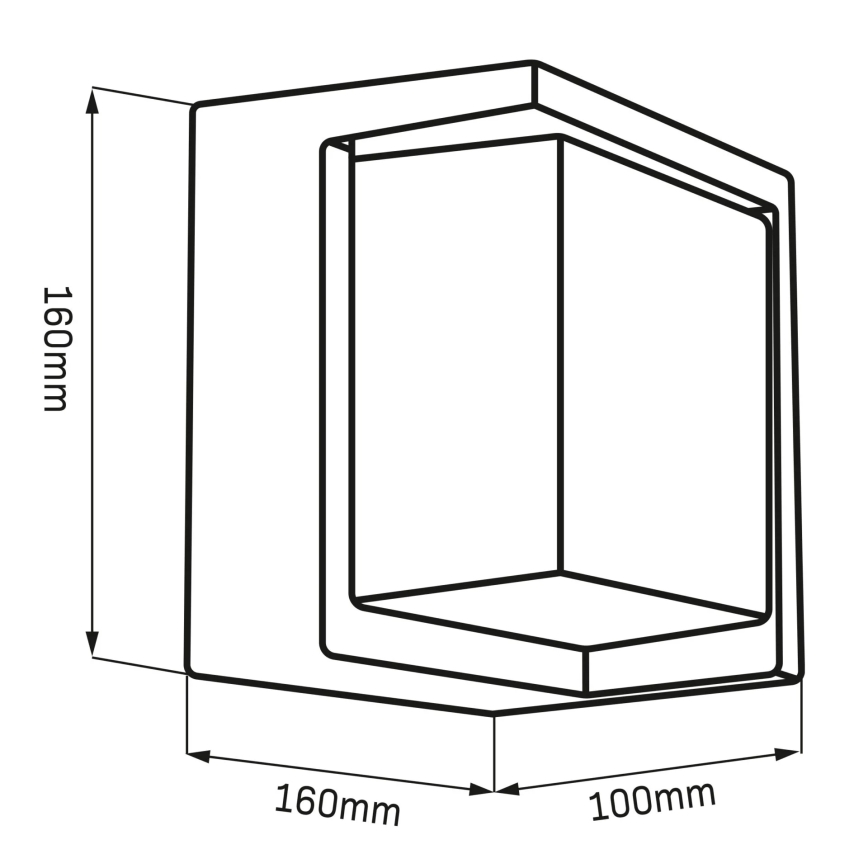LED vägglampa för utomhusbruk ESSEN LED/12W/230V IP44 svart