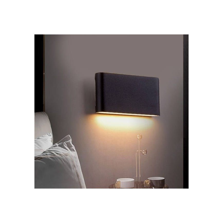 LED vägglampa för utomhusbruk FLOW LED/6W/230V IP54 4000K antracit