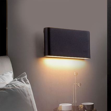 LED vägglampa för utomhusbruk FLOW LED/9W/230V IP54 4000K svart