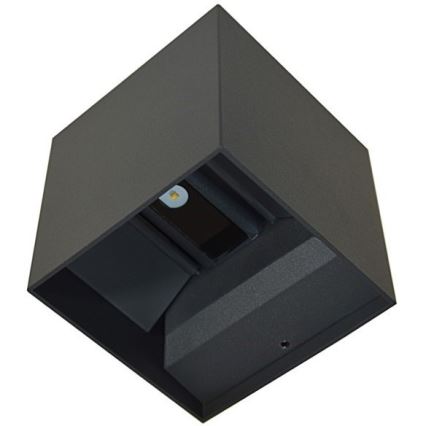 LED vägglampa för utomhusbruk KREON 2xLED/3W/230V IP54 3000K svart