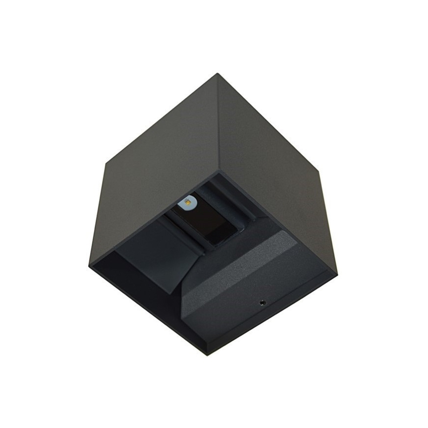 LED vägglampa för utomhusbruk KREON 2xLED/3W/230V IP54 3000K svart