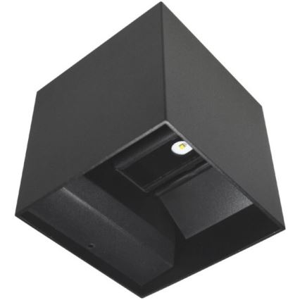 LED vägglampa för utomhusbruk KREON 2xLED/3W/230V IP54 4000K svart