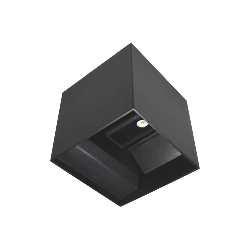 LED vägglampa för utomhusbruk KREON 2xLED/3W/230V IP54 4000K svart