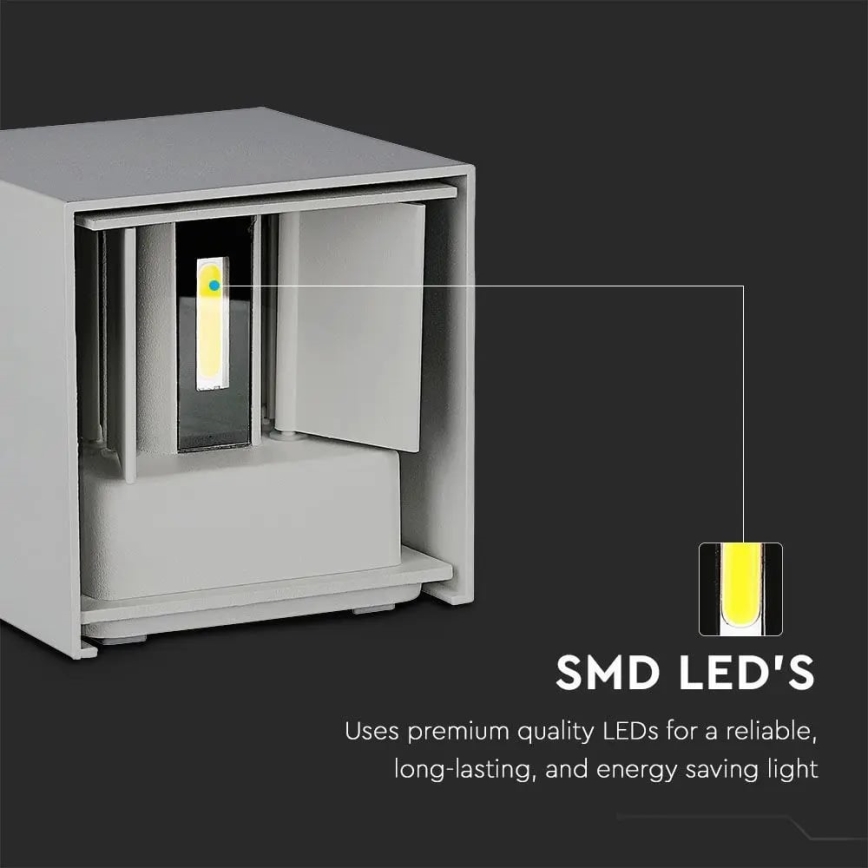 LED vägglampa för utomhusbruk LED/11W/230V 3000K IP65 grå