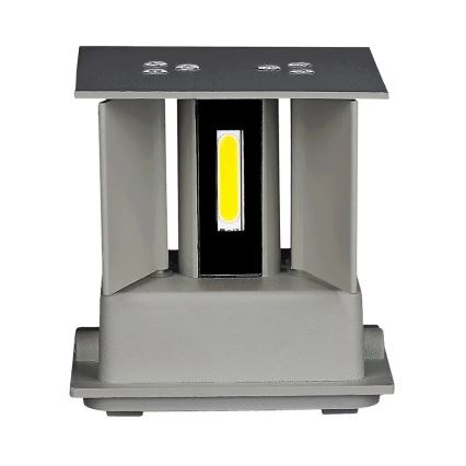 LED vägglampa för utomhusbruk LED/11W/230V 3000K IP65 grå