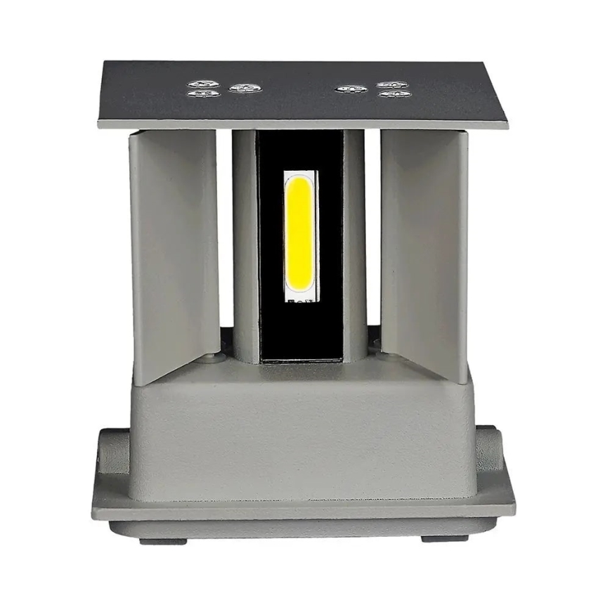LED vägglampa för utomhusbruk LED/11W/230V 3000K IP65 grå