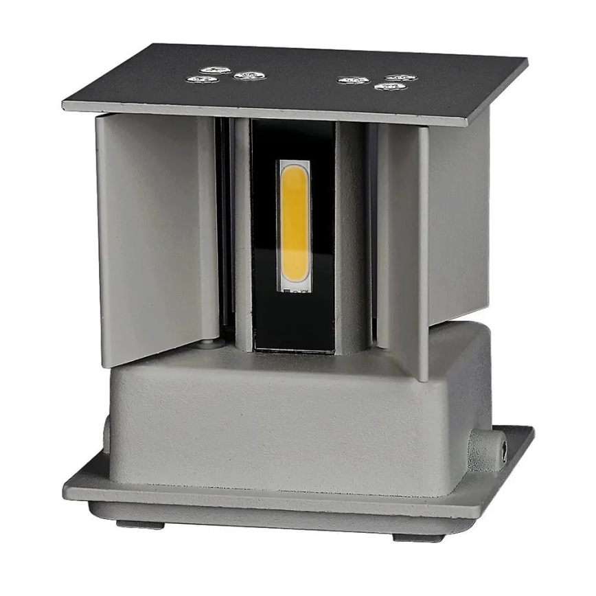 LED vägglampa för utomhusbruk LED/11W/230V 3000K IP65 grå