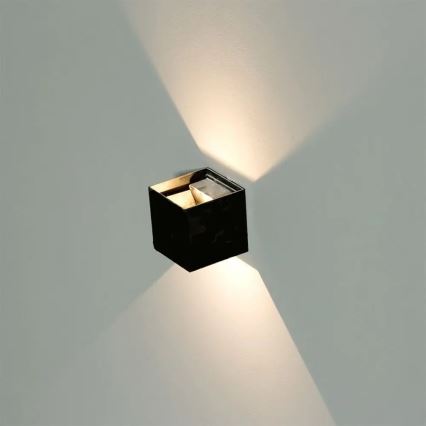 LED vägglampa för utomhusbruk LED/11W/230V 3000K IP65 svart