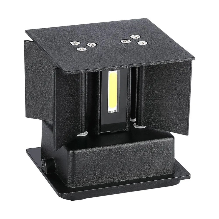 LED vägglampa för utomhusbruk LED/11W/230V 3000K IP65 svart