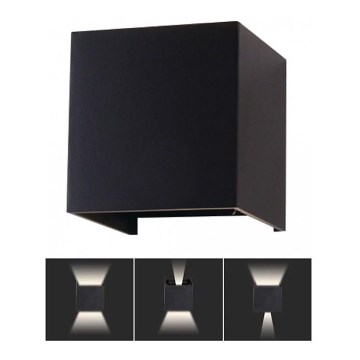 LED vägglampa för utomhusbruk LED/11W/230V 4000K IP65 svart