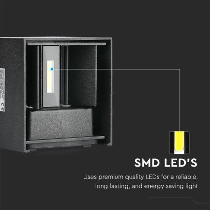 LED vägglampa för utomhusbruk LED/11W/230V 4000K IP65 svart