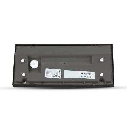 LED vägglampa för utomhusbruk LED/12W/230V 3000K IP65 svart